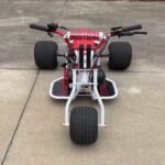 All white and Red Mini Bike